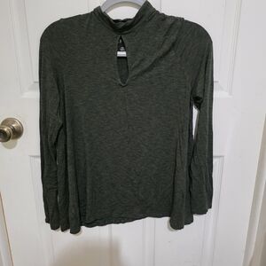 American Eagle Outfitters Dark Green Long Sleeve Top